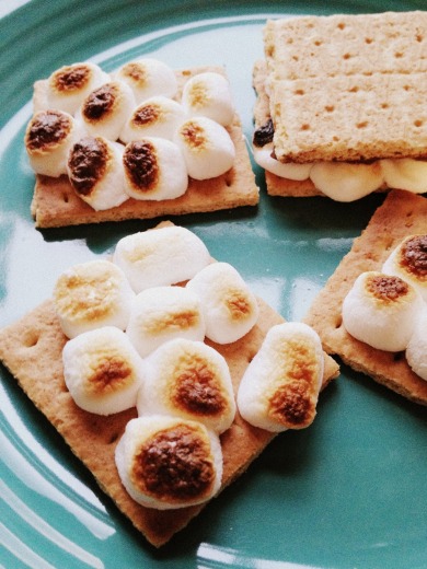 broiled marshmallows nutella smore