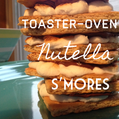 toaster oven nutella smores